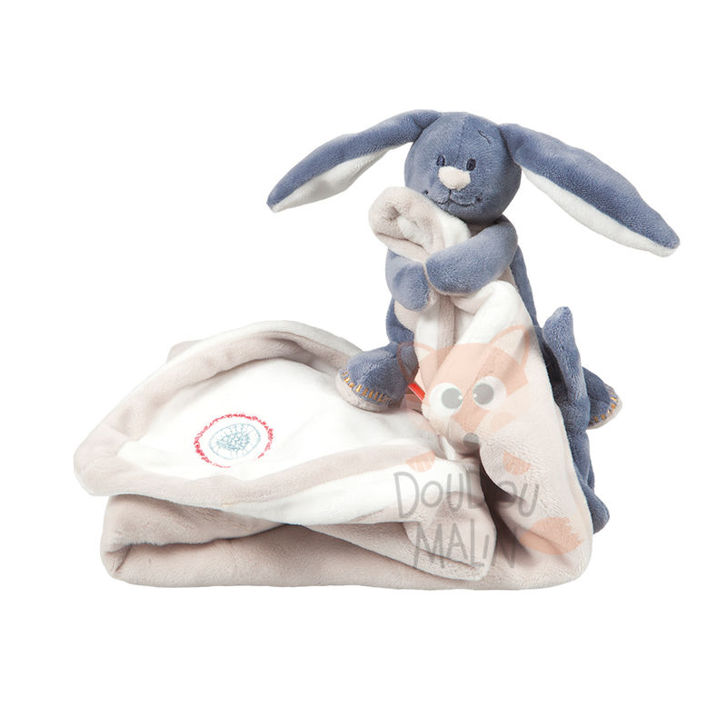 Noukies bao et wapi ma première couverture lapin bleu gris 